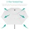 Best Choice Products 10ft 3-Tier Solar Patio Umbrella w/ 24 LED Lights, Tilt Adjustment, Easy Crank